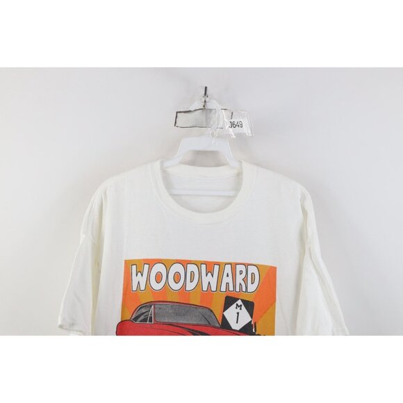 Vintage Y2K Streetwear Mens Large Woodward Dream Cruise Detroit T-Shirt White - Picture 2 of 11